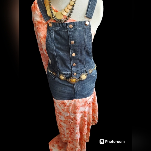 Denim - Upcycle bid and dress now two pieces wear with top or another